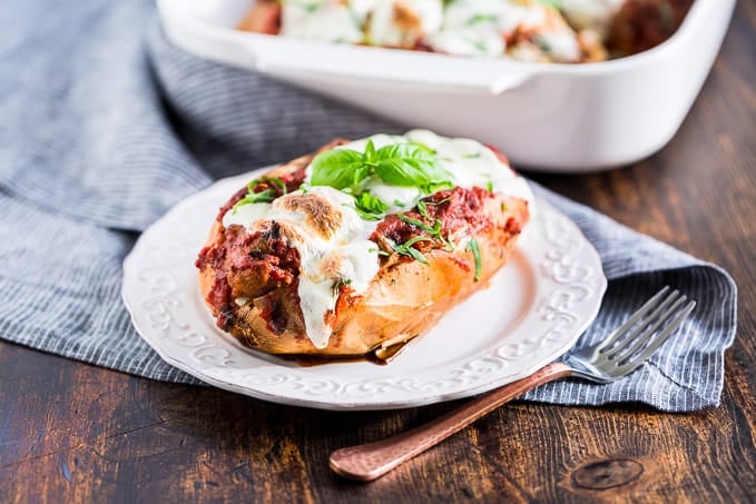 Get Hooked: Meatball Sub Stuffed Sweet Potatoes Recipe